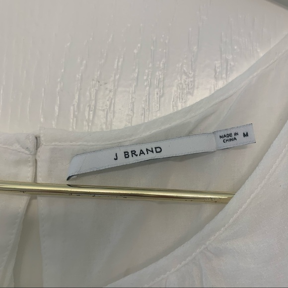 J brand Sleeveless Gathered Neck white Top - Picture 3 of 4